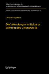 Die Vermutung unmittelbarer Wirkung des Unionsrechts - Christian Wohlfahrt