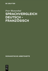 Sprachvergleich Deutsch - Französisch - Peter Blumenthal