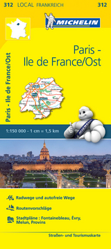 Michelin Karte Paris, Ile-de-France/Ost. Essonne, Paris, Seine-et-Marne - 