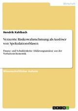 Verzerrte Risikowahrnehmung als Auslöser von Spekulationsblasen -  Hendrik Kahlbach