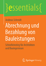 Abrechnung und Bezahlung von Bauleistungen - Andreas Schmidt