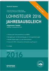 Tabelle, Lohnsteuer Jahresausgleich 2016 - 