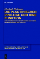 Die plautinischen Prologe und ihre Funktion -  Elisabeth Hollmann