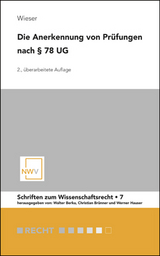 Die Anerkennung von Prüfungen nach § 78 UG - Bernd Wieser