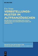 Verbstellungsmuster im Altfranzösischen - Eva Varga