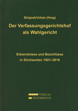 Der Verfassungsgerichtshof als Wahlgericht - Daniela Urban