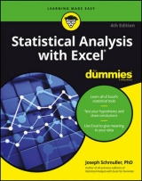 Statistical Analysis with Excel For Dummies - Schmuller, Joseph