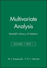 Multivariate Analysis, Volume 1, Part 1 - Krzanowski, W. J.; Marriott, F. H. C.