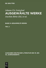 Gesammelte Reden. Zweiter Teil - Johann Christoph Gottsched