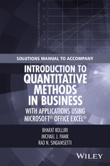 Solutions Manual to Accompany Introduction to Quantitative Methods in Business - Bharat Kolluri, Michael J. Panik, Rao N. Singamsetti