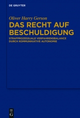 Das Recht auf Beschuldigung -  Oliver Harry Gerson