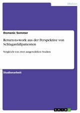 Return-to-work aus der Perspektive von Schlaganfallpatienten - Domenic Sommer