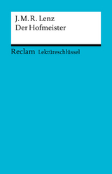 Lektüreschlüssel. Jakob Michael Reinhold Lenz: Der Hofmeister - Jakob Michael Reinhold Lenz, Georg Patzer