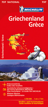 Michelin Karte Griechenland. Grèce