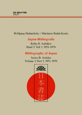 Wolfgang Hadamitzky; Marianne Rudat-Kocks: Japan-Bibliografie. Aufsätze / 1951-1970 - Wolfgang Hadamitzky, Marianne Rudat-Kocks