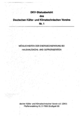 Möglichkeiten der Energieeinsparung bei Haushaltskühl- und Gefriergeräten - H. Kruse