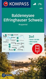 KOMPASS Wanderkarte 493 Baldeneysee, Elfringhauser Schweiz, Wuppertal 1:25.000 - 