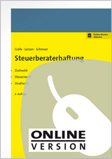 Steuerberaterhaftung - Gräfe, Jürgen; Wollweber, Markus; Schmeer, Andreas; Lenzen, Rolf