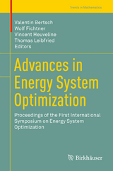 Advances in Energy System Optimization - 