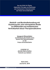 Stelzfuß- und Bockhufbehandlung mit Oxytetracyclin; eine retrospektive Studie zur Effektivität und medizinischen Vertretbarkeit dieser Therapiemaßnahme - Kothes Jennifer