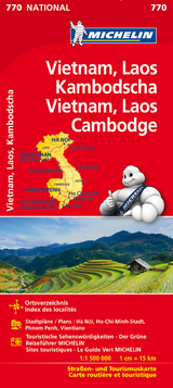 Michelin Karte Vietnam, Laos, Kambodscha. Vietnam, Laos, Cambodge