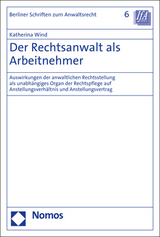 Der Rechtsanwalt als Arbeitnehmer - Katherina Wind