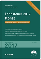 Tabelle, Lohnsteuer 2017 Monat - Sonderausgabe Juli - 