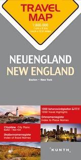 KUNTH TRAVELMAP Neuengland 1:800.000