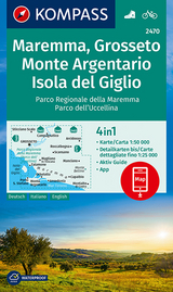 KOMPASS Wanderkarte Maremma, Grosseto, Monte Argentario, Isola del Giglio - 