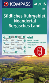 KOMPASS Wanderkarte Südliches Ruhrgebiet, Neandertal, Bergisches Land - KOMPASS-Karten GmbH