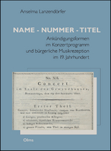 Name - Nummer - Titel - Anselma Lanzendörfer