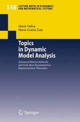 Topics in Dynamic Model Analysis - Mario Faliva, Maria Grazia Zoia