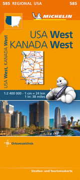 Michelin USA West, Kanada West. StraÃen- und Tourismuskarte 1:2.400.000