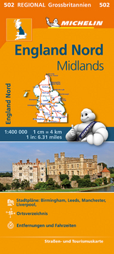 Michelin Karte England Nord, Midlands