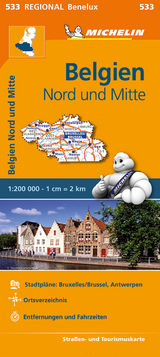 Michelin Karte Belgien Nord und Mitte - 