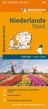 Michelin Niederlande Nord. StraÃen- und Tourismuskarte 1:200.000