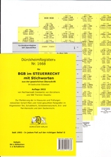 DürckheimRegister® BGB im Steuerrecht MIT STICHWORTEN - Dürckheim, Constantin; Glaubitz, Thorsten