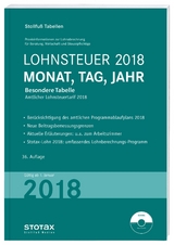 Tabelle, Lohnsteuer 2018 Monat, Tag, Jahr - 