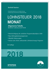 Tabelle, Lohnsteuer 2018 Monat - 