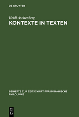 Kontexte in Texten - Heidi Aschenberg