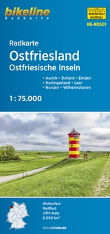 Radkarte Ostfriesland Ostfriesische Inseln - Esterbauer Verlag