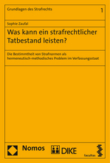 Was kann ein strafrechtlicher Tatbestand leisten? - Sophie Zaufal