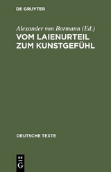 Vom Laienurteil zum Kunstgefühl - 