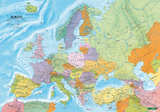 Europe political, Wall map 1:6 Mill., magnetic marking board - 