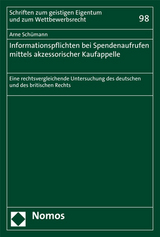 Informationspflichten bei Spendenaufrufen mittels akzessorischer Kaufappelle - Arne Schümann