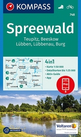 KOMPASS Wanderkarte Spreewald, Teupitz, Beeskow, Lübben, Lübbenau, Burg - KOMPASS-Karten GmbH