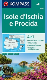 KOMPASS Wanderkarte 680 Isole d' Ischia e Procida 1:15.000