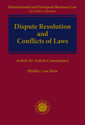 Dispute Resolution and Conflict of Laws - 