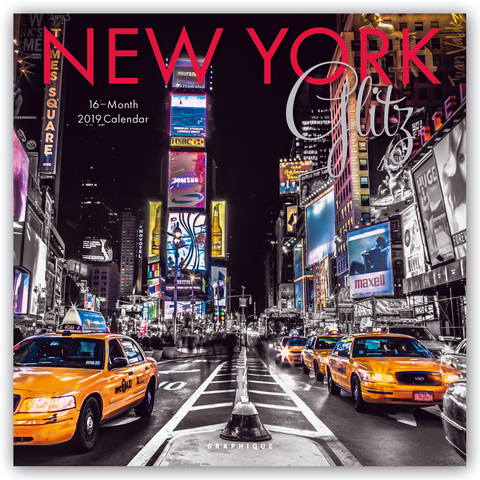 NEW YORK GLITZ 2019 SQUARE WALL CALENDAR -  Graphique