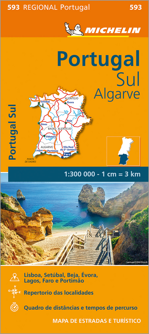 Portugal Sud - Algrave - Michelin Regional Map 593 -  Michelin